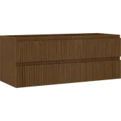 Szafki łazienkowe - Mexen Rivel szafka łazienkowa podumywalkowa 120 cm, 2 szuflady, ryflowana , orzech - 91A20-12047-2-BFF86 - miniaturka - grafika 1