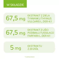 Przeziębienie i grypa - TITLIS SPÓŁKA Z OGRANICZONĄ ODPOWIEDZIALNOŚCIĄ ZINIQ Tymianek i podbiał bez dodatku cukru 24 pastylki do ssania - miniaturka - grafika 1