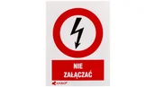Pozostałe akcesoria sieciowe - Tabliczka ostrzegawcza /NIE ZAŁĄCZAĆ 52X74/ 3EZA/Q1/F - miniaturka - grafika 1
