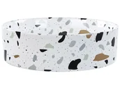 Umywalki - Umywalka nablatowa ceramiczna  40 cm biała z efektem lastryko NULES - miniaturka - grafika 1