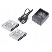 Ładowarki i akumulatory - Zestaw 2x Bateria + Ładowarka Do Xiaomi Yi Az13-1 - miniaturka - grafika 1