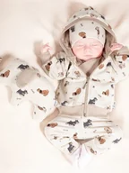 Bluzy dla chłopców - Chłopięca bluza rozpinana pieski Nicol,r.98 - miniaturka - grafika 1