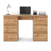 Biurka - HURTOWNIA-MEBLI Biurko komputerowe drewniane dla dziecka dąb wotan szuflady 120cm ofi - miniaturka - grafika 1