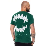 Koszulki sportowe męskie - Octagon T-Shirt Koszulka Zęby Bottle Green - miniaturka - grafika 1