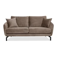 Sofy i kanapy - Brązowoszara sofa z aksamitnym obiciem Scandic Magic, szer. 190 cm - miniaturka - grafika 1