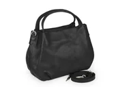 Torebki damskie - Torebka Skórzana Vera Pelle Bolsa Czarna - miniaturka - grafika 1