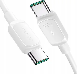 Kabel USB Joyroom Kabel Joyroom Multi-Color Series A14 USB-C / USB-C 100W 1.2 m - biały - Kable USB - miniaturka - grafika 1