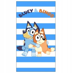 Ręcznik plażowy kąpielowy Blue szybkoschnący pieski Bingo i Bluey 70x140 - Okrycia kąpielowe dla dzieci - miniaturka - grafika 1