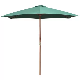 vidaXL Parasol ogrodowy, 270x270 cm, drewno, zielony - Parasole ogrodowe - miniaturka - grafika 1