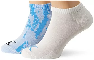 Skarpetki damskie - Calvin Klein Skarpety męskie Distorted Sneaker Socks, biały/niebieski (White/Blue Crush), rozmiar uniwersalny - grafika 1