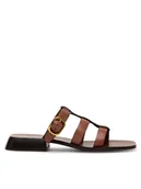 Klapki i japonki damskie - Gino Rossi Klapki MALI-112791 Brązowy - miniaturka - grafika 1