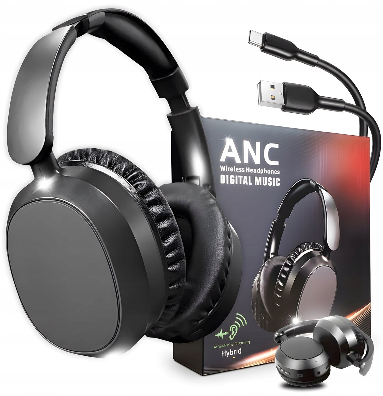 JG Smart Nauszne Bluetooth 5.3 ANC