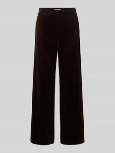 Spodnie sztruksowe o kroju straight fit z czystej bawełny - Spodnie damskie - miniaturka - grafika 1