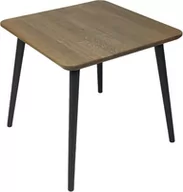 Ławy i stoliki kawowe - Stolik drewniany, dębowy. Kwadratowy stolik kawowy Ash Grey, Wykończenie nogi - buk - farba grafitowa, Wysokość [cm] - 67, Wymiary [cm] - 60x60 - miniaturka - grafika 1