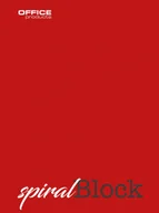 Notesy i bloczki - Kołonotatnik OFFICE PRODUCTS, A4, w linie, 80 kart., 70gsm, bordowy - miniaturka - grafika 1