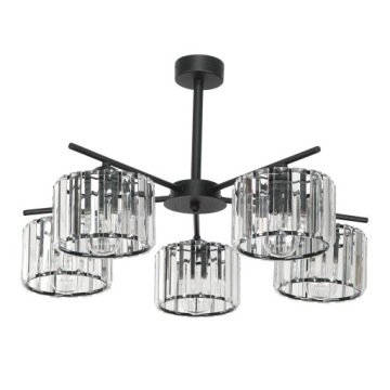 Lampa Wisząca Sufitowa Żyrandol Glamour Led Kryształowy Klosz 5xE27