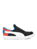 Buty dla chłopców - Puma Sneakersy COURTFLEX V3 SLIPTECH PS 39973401 Czarny - miniaturka - grafika 1