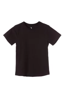 Koszulki dla chłopców - T-shirt chłopięcy basic czarny - grafika 1
