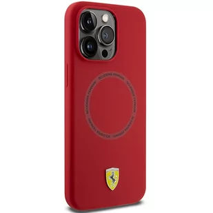 Ferrari FEHMP15XSBAR iPhone 15 Pro Max 6.7" czerwony/red hardcase Silicone Printed Ring MagSafe - Etui i futerały do telefonów - miniaturka - grafika 4