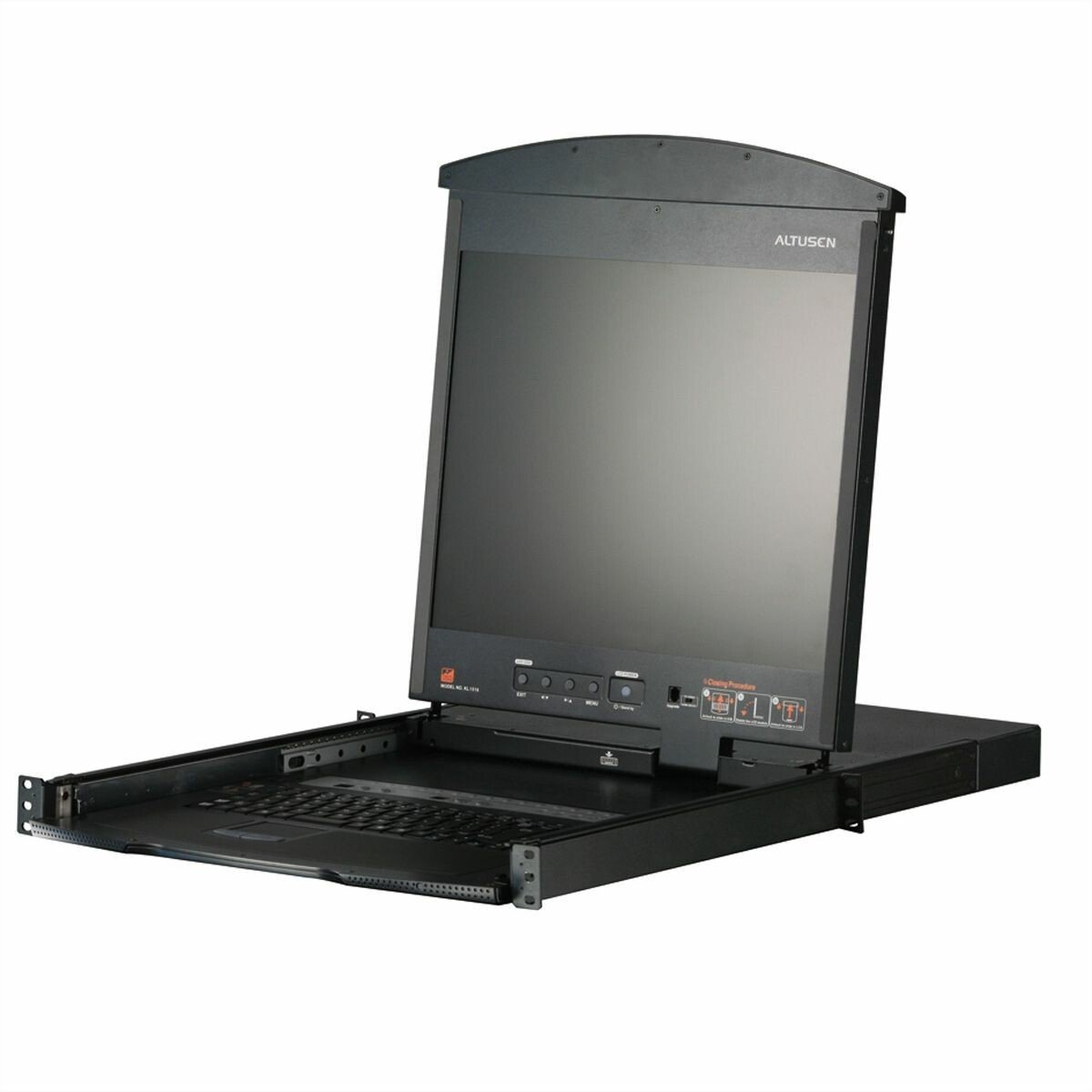 Przełącznik Aten Przełącznik KVM Over IP ATEN KL1508AiN, 8 portów, 48 cm LCD, VGA, PS/2-USB, US-Layout