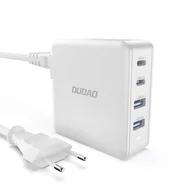 Ładowarki do telefonów - Szybka ładowarka sieciowa GaN 100W 2 x USB-C / 2 x USB Dudao A100EU - biała - miniaturka - grafika 1