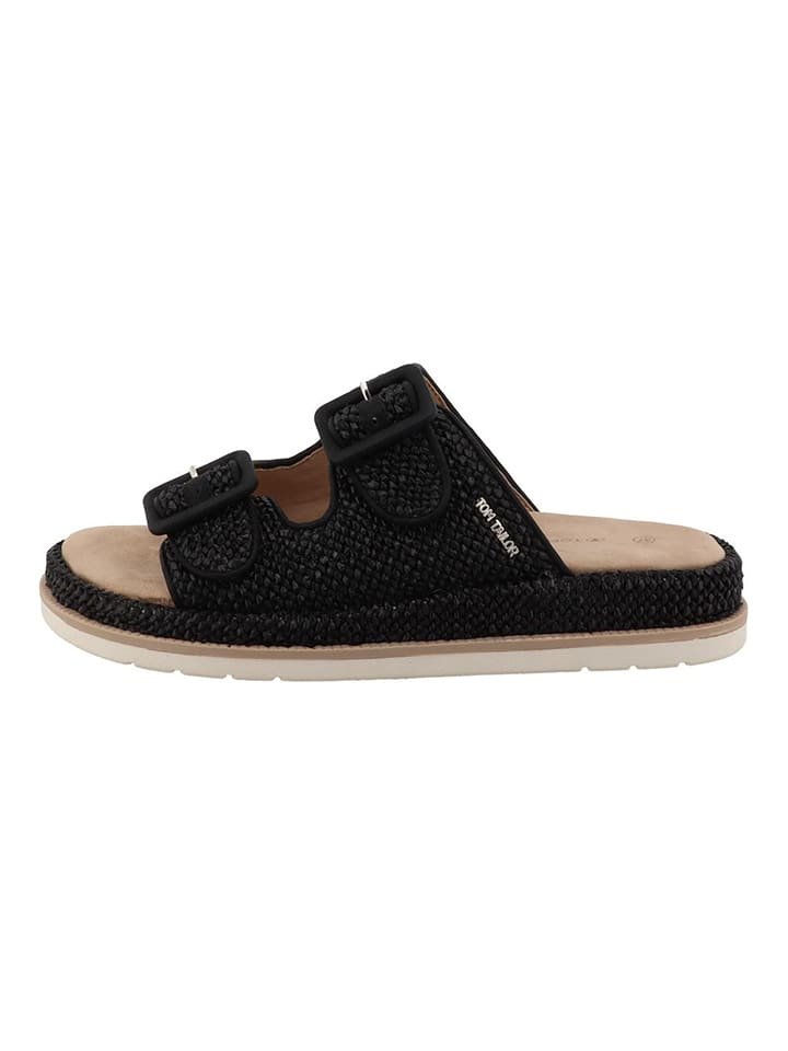 Tom Tailor Klapki w kolorze czarnym