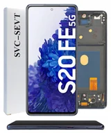 Części serwisowe do telefonów - ORYGINAŁ WYŚWIETLACZ EKRAN LCD DO SAMSUNG GALAXY S20 FE 5G RAMKA GRANATOWA - miniaturka - grafika 1