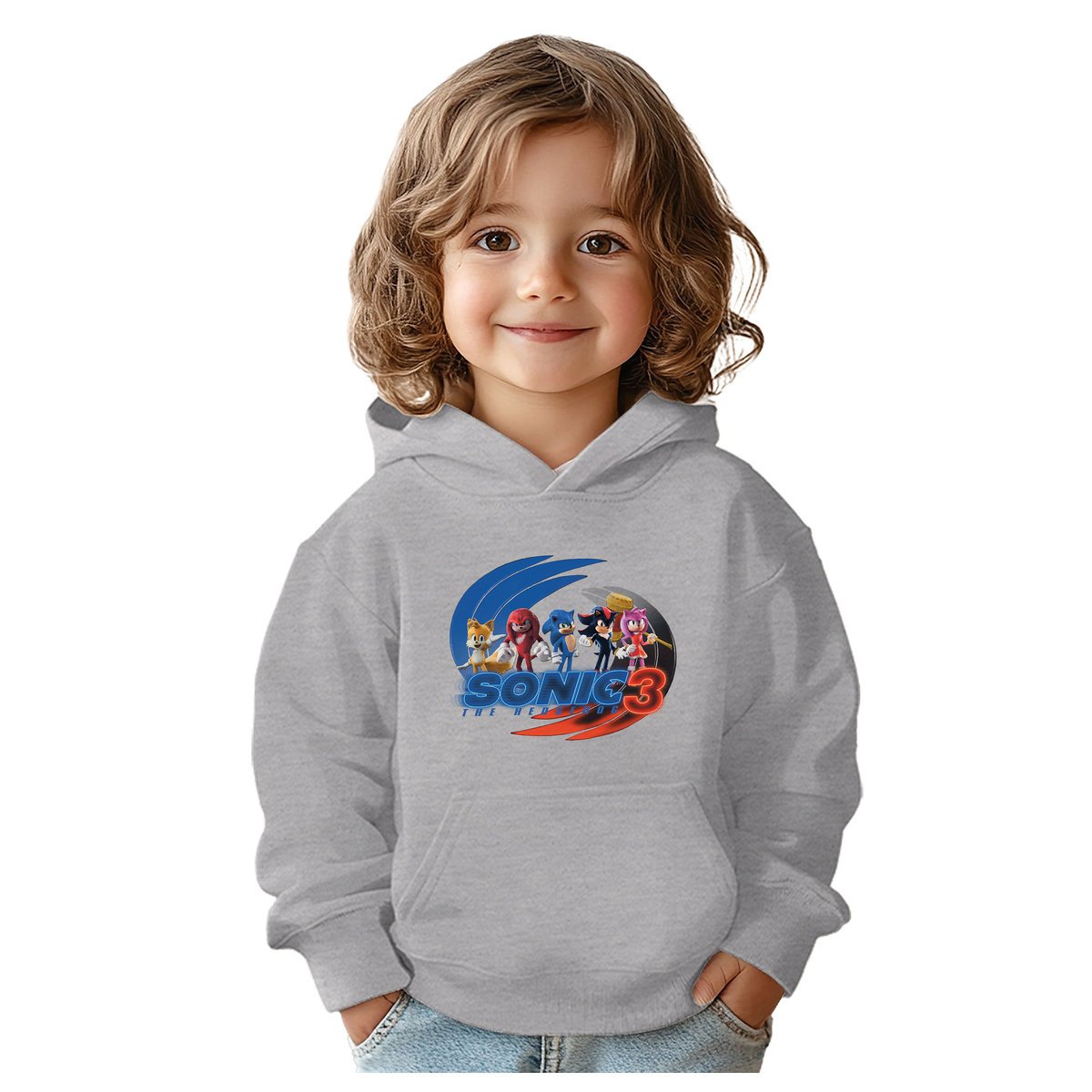 BLUZA DZIECIĘCA SONIC 3 104 Z KAPTUREM BAWEŁNIANA JAKOŚĆ