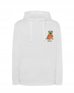 Bluza Z Pug Imię Psa Haft Over Size Biała L Prezent Urodziny Męska - Bluzy męskie - miniaturka - grafika 1