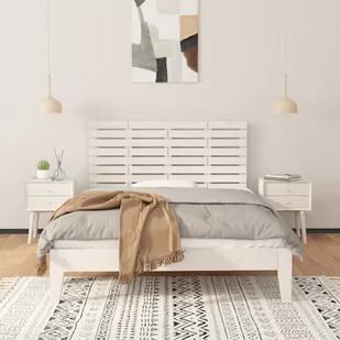 Wezgłowie łóżka, białe, 146x3x63 cm, lite drewno sosnowe Lumarko - Inne meble do sypialni - miniaturka - grafika 4