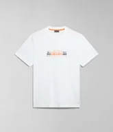 Koszulki męskie - t-shirt uomo napapijri s-smallwood np0a4hqk n1a1 white whisper - miniaturka - grafika 1