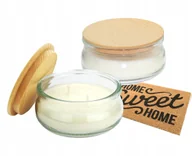 Świece - 2x Świece sojowe zapachowe z drewnianą pokrywką zapach sweet home 210 ml - miniaturka - grafika 1