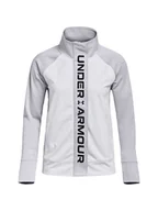 Kurtki i kamizelki sportowe damskie - Under Armour Kurtka funkcyjna w kolorze biało-szarym - miniaturka - grafika 1