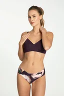 Majtki damskie - Julimex Figi Velvet Bloom Tanga Brasil S Fioletowy - miniaturka - grafika 1