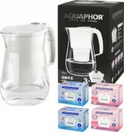 Dzbanki filtrujące - Aquaphor Onyx 4,2 l dzbanek filtrujący z filtrami 2 zwykłe 2 magnezowe - miniaturka - grafika 1