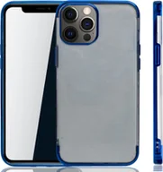 Etui i futerały do telefonów - Etui na telefon komórkowy Apple iPhone 12 Pro Max Blue - Clear - TPU Silicone Case Backcover w przezroczystym niebieskim kolorze - miniaturka - grafika 1