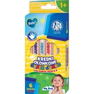 Przybory szkolne - Kredki ołówkowe okrągłe SUPER JUMBO ASTRA BABY - 6 kolorów - - miniaturka - grafika 1