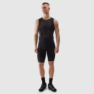 Spodnie sportowe męskie - Męskie spodenki rowerowe z szelkami 4F 4FSS24TFSHM326 - czarne - grafika 1