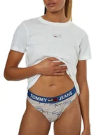 Majtki damskie - Tommy Hilfiger Majtki Damskie Bikini Print White Uw0Uw02821 00V Xs - miniaturka - grafika 1