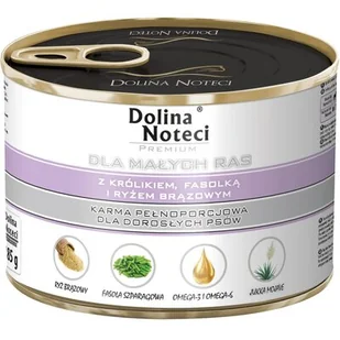 Dolina Noteci Premium Małe Rasy Z Królikiem Fasolką I Ryżem Brązowym 185g - Mokra karma dla psów - miniaturka - grafika 1