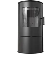 Piece wolnostojące - Piec stalowy koza ROLLO Ø 150 7 kW czarne wyłożenie - miniaturka - grafika 1