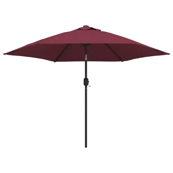 Parasol ogrodowy LED 300x225 cm bordowy