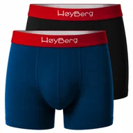 Majtki męskie - HøyBerg - Scandinavian Style Bokserki Męskie 2 sztuki Zestaw Bawełna XXL - miniaturka - grafika 1