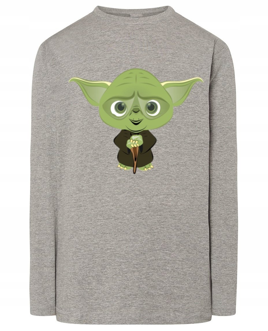 Longsleeve męski nadruk art work Yoda r.XXL