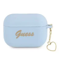 Akcesoria do słuchawek - Guess GUAPLSCHSB AirPods Pro cover niebieski/blue Silicone Charm Collection - miniaturka - grafika 1