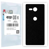 Folie ochronne do telefonów - Folia naklejka skórka strukturalna na TYŁ do Sony Xperia XZ2 Compact -  Czarny Pastel Matowy Chropowaty Baranek - apgo SKINS - miniaturka - grafika 1