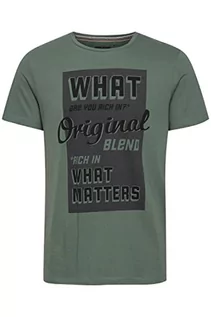 Koszulki męskie - Blend T-shirt męski, 186011/Duck Green, XL - grafika 1