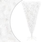 Choinki - vidaXL Odwrócona, sztuczna choinka ze stojakiem, biała, 240 cm - miniaturka - grafika 1