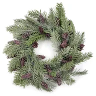 Ozdoby bożonarodzeniowe - Wieniec świąteczny wianek naturalny z szyszkami stroik bożonarodzeniowy 35 cm - miniaturka - grafika 1