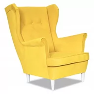 Fotele - Fotel Uszak bananowy INTENSYWNY żółty PRZEDSZKOLE - miniaturka - grafika 1